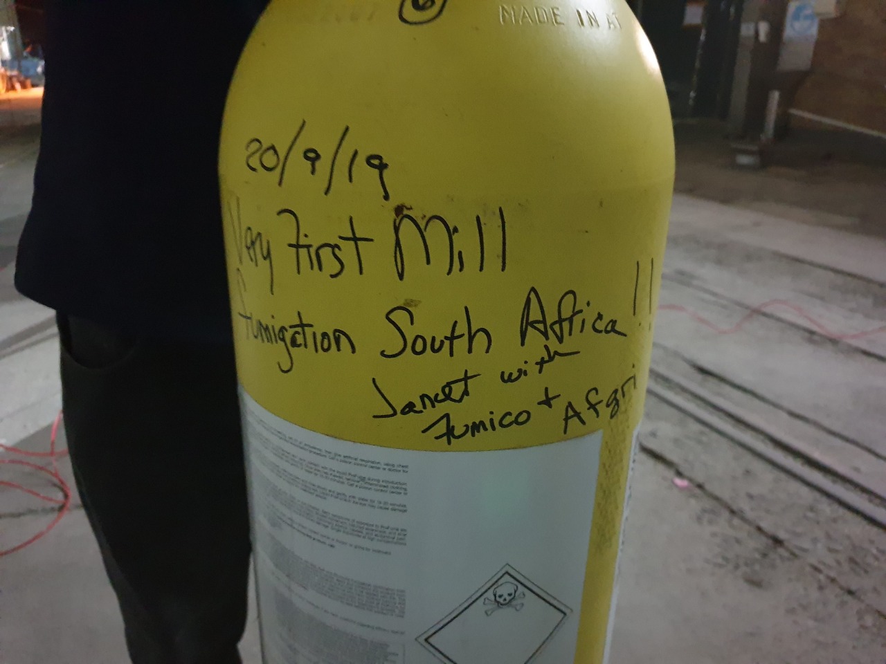 First sulfuryl fluoride fumigation in SA