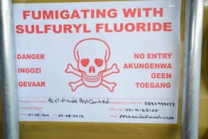 Sulfuryl fluoride warning poster